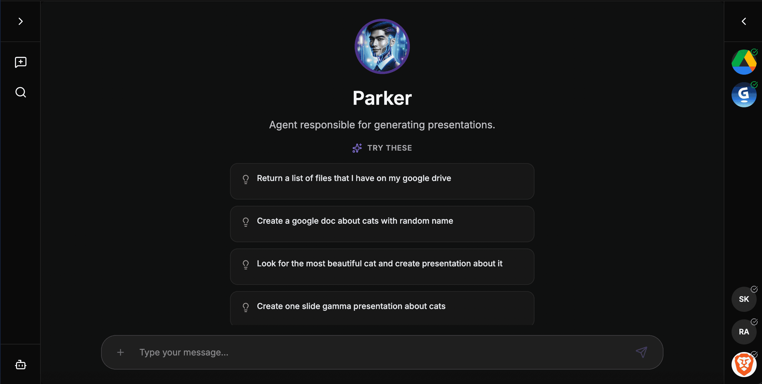 Parker interface