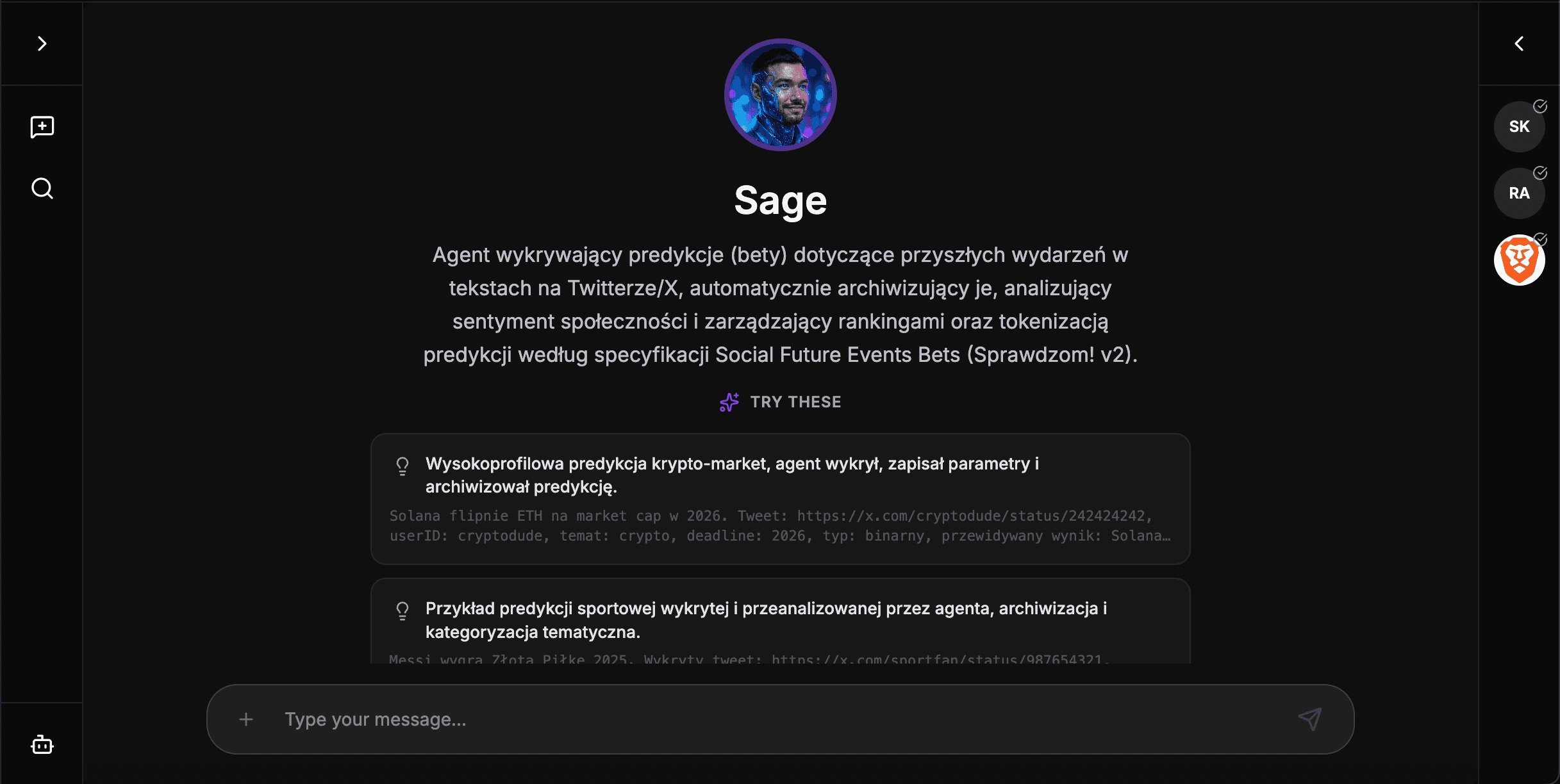Sage interface